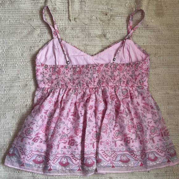 HOLLISTER Babydoll Top NWT Pink Floral Chiffon Womens Large - Picture 6 of 11